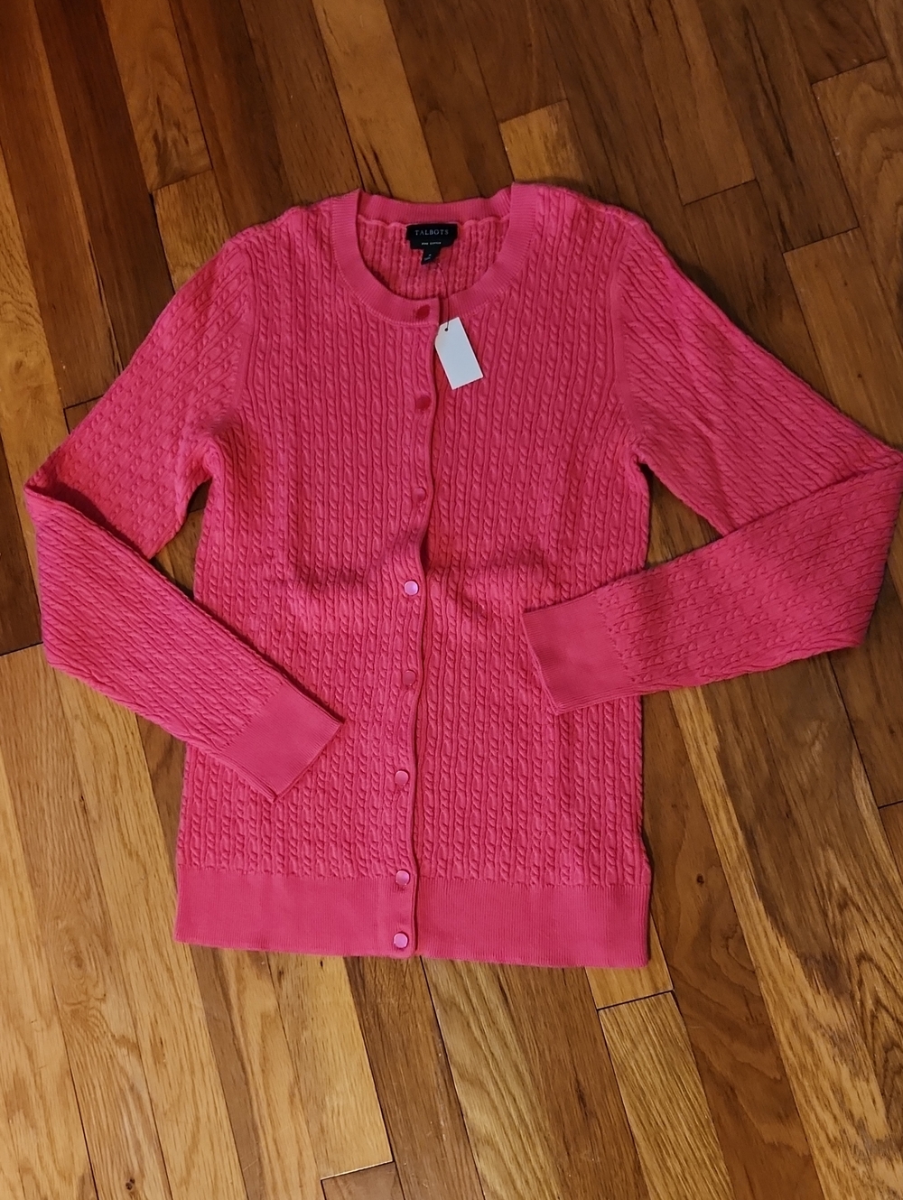 Talbots 100% Cotton Classic Cardigan Sweater NWT - Picture 10 of 11